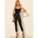 thumbnail image 3 of Allegra K Tops Básicos De Tirantes Camisola Con Ribete De Encaje De Terciopelo Para Mujer Negro L, 3 of 6