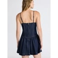 thumbnail image 3 of Scoop Women's Denim Corset Mini Dress, Sizes 0-18, 3 of 5