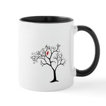 CafePress - Cardinal In Snowy Tree Mug - 11 oz Ceramic Mug - Novelty Coffee Tea Cup