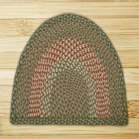 Earth Rugs 32-LG009 Slice Rug, 24 by 39", Green/Burgundy