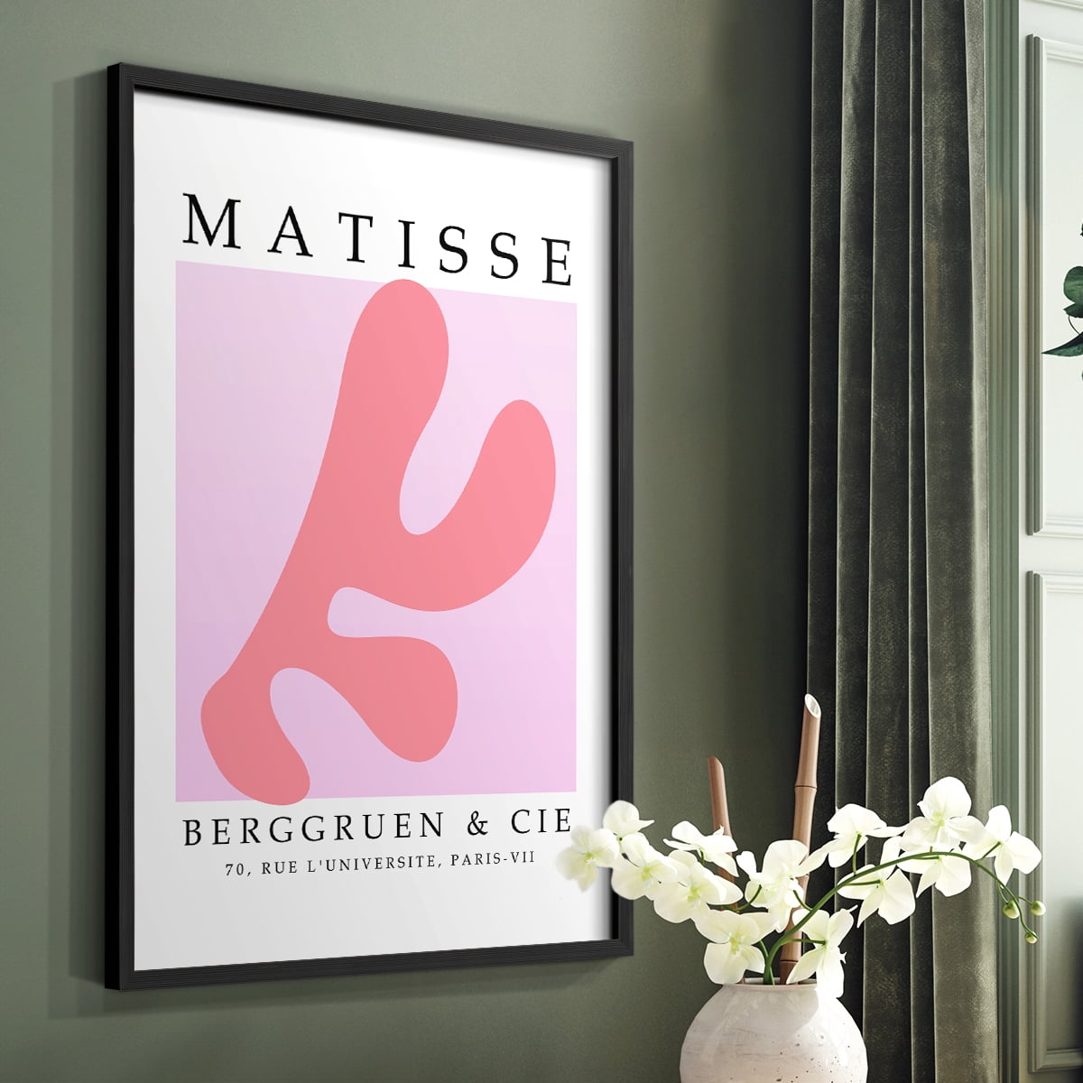 Matisse CXXXIII Framed Print in Black Solid Wood 11 x 14 Framed Print