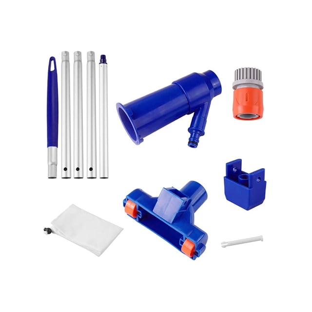 Pool Cleaner Set Portable Swimming Pool Fountains Vacuum Brush Cleaner Cleaning Tool Pool Accessories ,Easy to Use