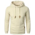 thumbnail image 5 of Wutalume Men's Leisure Versatile Hooded Hoodie, Casual Long Sleeve Pullover with Modern Design, Lightweight and Comfortable for Everyday Outdoor Activities,Khaki XL, 5 of 5