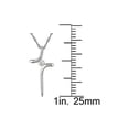 thumbnail image 2 of Pendentif Croix Diamant Solitaire Rond Collier en Or Blanc 10K, 2 of 2
