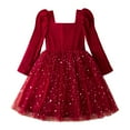 thumbnail image 5 of Gubotare Christmas Dress Toddler Tutu Toddler Baby Girl Christmas Dress Dress Long Sleeve Princess Party Dresses Cute Christmas Outfit Size 2T 3T(Red,2-3 Years), 5 of 8