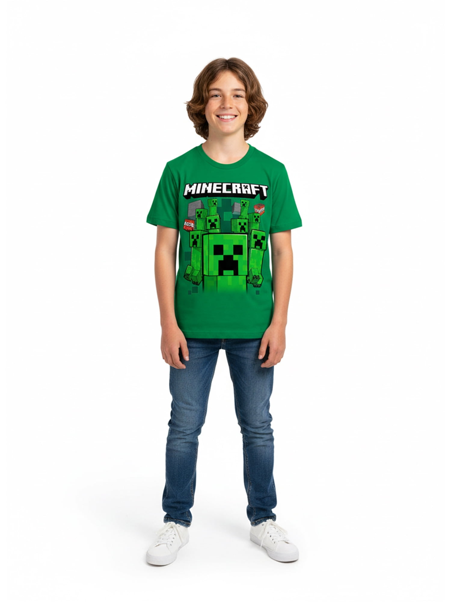 Minecraft, Boys' & Big Boys' Graphic T-Shirt, Creepers Night, Sizes 4-18
