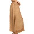 thumbnail image 3 of Sakkas Indra Thin Lightweight Summer Bohemian Skirt With Detailed Lace Embroidery - Beige - One Size Regular, 3 of 5