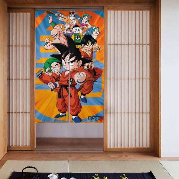 Dragon Ball Doorway Curtains Blackout Partition Door Cover Decor Kitchen Dining Room Indoor Porch Tapestry,34" X 56"