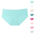 thumbnail image 2 of Fengactive Womens Plus Size Low Rise Seamless Bikini Panties V Crossover Waistband Ultra Thin Underwear, 2 of 3