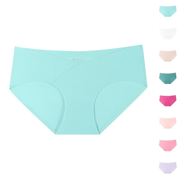 SROBPTY Womens Underwear, Panties for Women, Women's Plus Size Low Waist Thin Comfortable Breathable Briefs Daily Underwear Purple,M