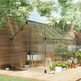 thumbnail image 2 of Outsunny Greenhouse, Walk-In Hot House, Clear PC Board with Sliding Door, 2 of 10