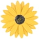 thumbnail image 1 of 1 unid metal margarita flor decoración de pared metal colgante escultura jardín balcón decoración, 1 of 6