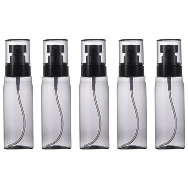 EeaseCA 5pcs 80ml Portable Cosmetic Liquid Dispensing Spray Bottle Refillable Subpackaging Bottle Fine Mist Sprayer Set(Black)