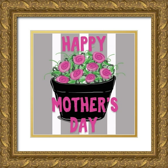 Seay, Anne 20x20 Gold Ornate Wood Framed with Double Matting Museum Art Print Titled - Happy Mothers Day