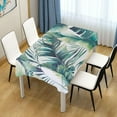 thumbnail image 7 of Tropical Palm Leaves Rectangle Tablecloth, Dust Proof Anti Wrinkle Wipeable Table Cloth Tabletop for of Dinner Kitchen Wedding Holiday Party 60"x60" Home Decor, 7 of 7