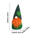 thumbnail image 2 of Fiaya Women Shamrock Gnome Doll Decorations, 1pc St Patricks Day Faceless Dwarf Ornament, Handmade Green Plush Elf for Holiday Gifts Home Tabletop Decoration, 11.02x5.12in (B), 2 of 3