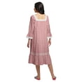 thumbnail image 3 of Moomaya Printed Lace Neckline Nursing Sleepwear Cotton Button Placket Nightdress, 3 of 6