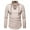 Khaki, variant on Fesfesfes Long Sleeve Shirt Men Lace Slim Fit Solid Long Sleeve Turndown Pullover Shirts Tops Blouse