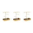 thumbnail image 2 of Dalazy Jewelry Organizer Stand Tray Display Rack Rings for Gold Marbling 20 x 10 x 21cm 3Set, 2 of 6