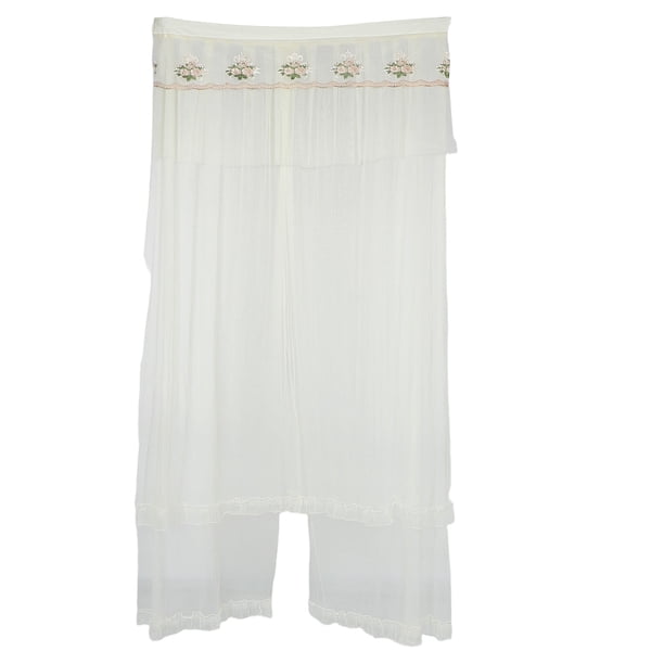 Cortina de puerta de encaje de verano autoadhesiva, sin perforaciones, para puerta, sala de estar o dormitorio.