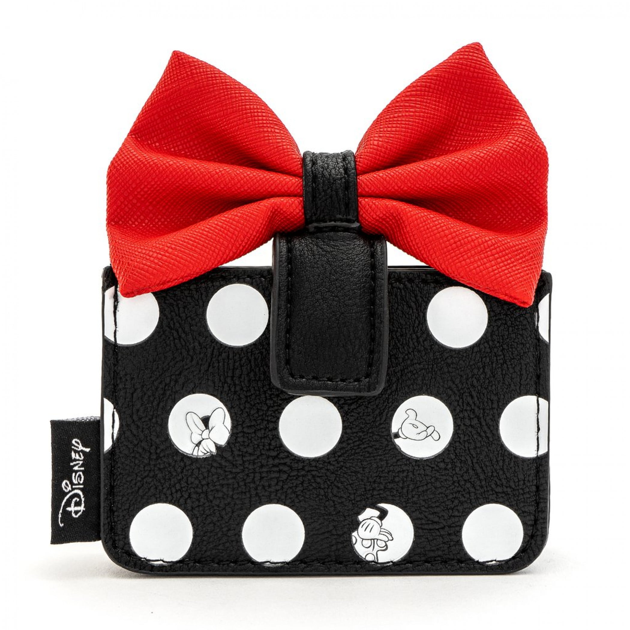 Disney Parks Minnie Mouse Dot Bow Cardholder/ ID /Zipper Wallet New 