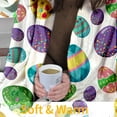 thumbnail image 5 of Happy Easter Colorful Eggs Flannel Throw Blanket 60x80inch, 5 of 7