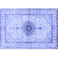 thumbnail image 1 of Ahgly Company Machine Washable Indoor Rectangle Medallion Blue Traditional Area Rugs, 4' x 6', 1 of 4