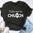 thumbnail image 4 of EcoLoom Take Me To Church Shirt Aviator Sunglasses Country Music Lover Gift Short Sleeve Unisex T Shirt, 4 of 6