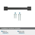 thumbnail image 5 of Amerock Lintel 5-1/16 inch (128mm) Center-to-Center Matte Black Cabinet Pull, 5 of 7