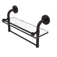 thumbnail image 3 of Remi Collection Gallery Glass Shelf with Towel Bar - Brushed Bronze / 16 Inch, 3 of 4