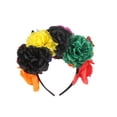 thumbnail image 4 of Hebilla étnica para la cabeza, tocado de mariposa artificial, diadema para fiesta de Halloween, tocado vintage con flores de peonía, 4 of 5