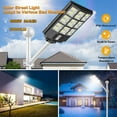 thumbnail image 3 of LITOM 4000W/5000W Led Solar Street Light Outdoor, IP65 Waterproof Solar Flood Lights Motion Sensor with PIR+Pole for Garden Yard, 3 of 8