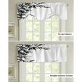 thumbnail image 4 of Black And White Bamboo Window Curtain Kitchen Cabinet Coffee Tie-Up Valance Curtain Rod Pocket Short Curtain, 4 of 6