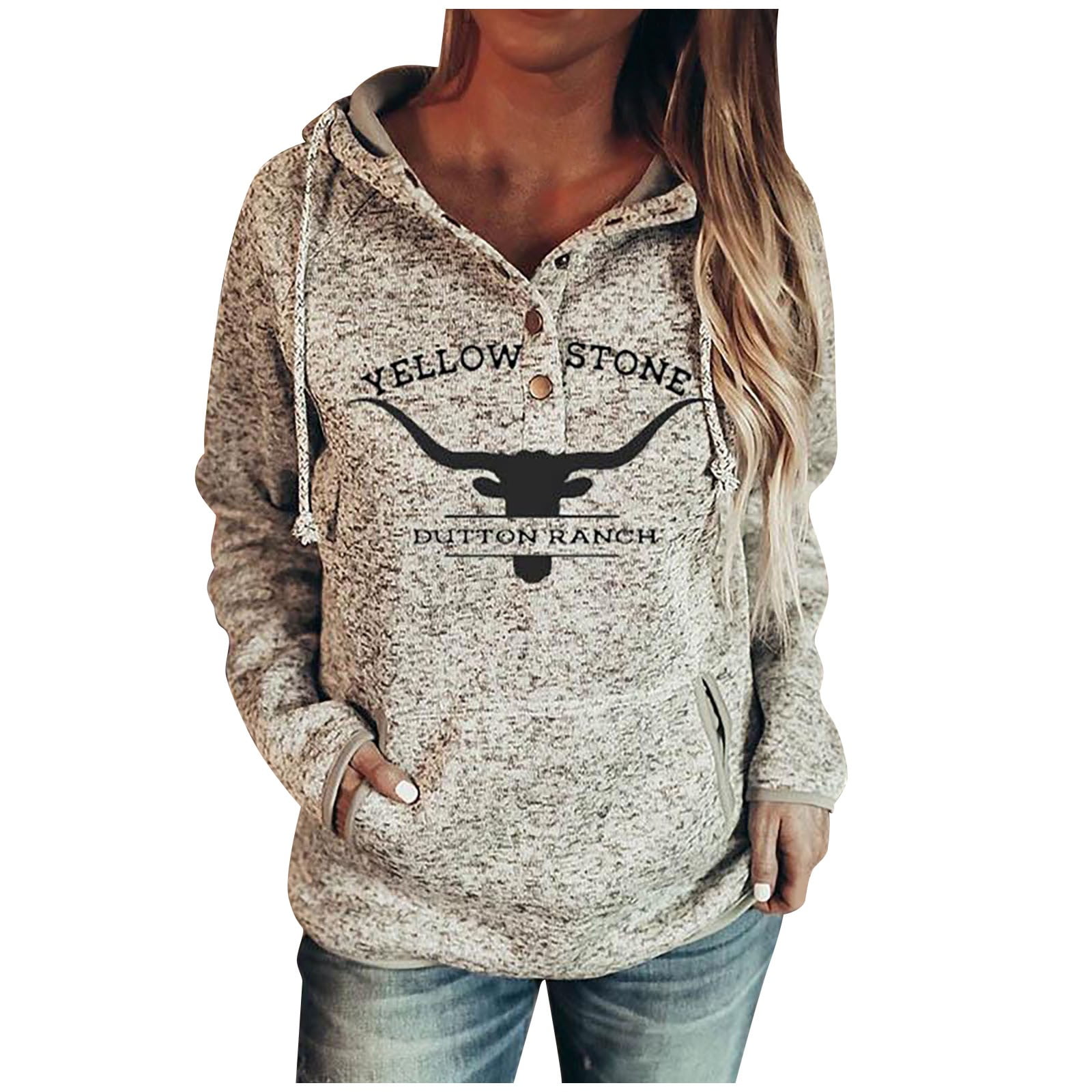 ELA Vintage Yellowstone Hoodie with Kangaroo Pocket Drawstring Button Down in Nepal at NPR 7232 Rating 5