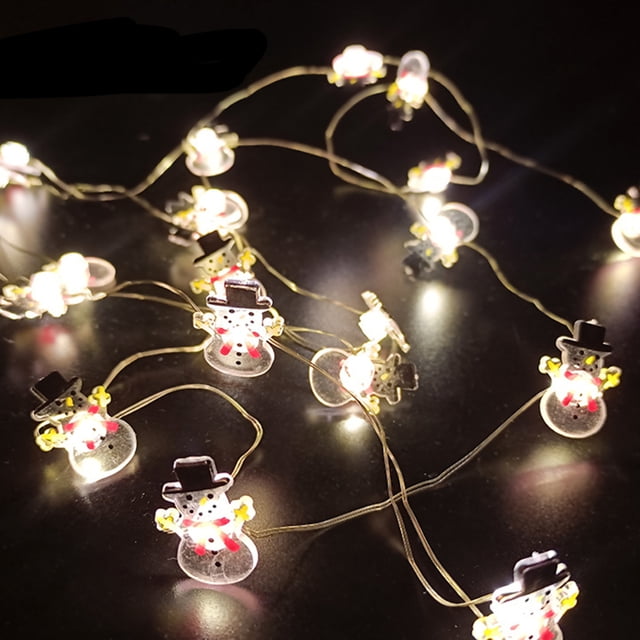 Muñeco De Nieve Papá Noel Cabeza De Venado Cadena De Luces Led Cadena De Luces De Alambre De Cobre Para El Árbol De Navidad Decoración De La Sala De Estar Y El Dormitorio Vogacara HA043815-06