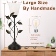 thumbnail image 5 of 20 Inch Table Lamp for Bedroom with White Glass Shade, Retro Leaf Design Bedside Lamps Set of 2, 3-Way Dimmable Touch Control Lamps for Night Stands Two USB Charging Ports Table Lamp for Living Room, 5 of 10