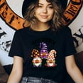 thumbnail image 3 of With My Gnomies Graphic T-Shirt | Funny Fall Gnome Shirt | Unisex Seasonal Tee, Navy, Size 2XL, 3 of 6