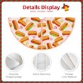 thumbnail image 3 of Daiia Hot Dog In Heart Drawing Merry Christmas Tree Skirt , Xmas Large Lace-up Tree Skirt, Santa Snowflakes Rustic Home Decorations New Year Party Farmhouse Decor-36", 3 of 6