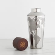 Viski Globe Stainless Steel Cocktail Shaker for Party, Home Bar Gifts, 32oz
