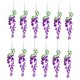 thumbnail image 5 of YSNOOWE 12Ud Flores Colgantes Artificiales De Wisteria En Morado Para De Pared Y Fiesta, 5 of 8