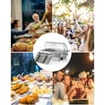 thumbnail image 4 of Chafing Dish Buffet Chafer Set of 2, 9QT Stainless Steel Full-size Food Pans with Roll Top Chafer and Transparent Lid for Catering and Food Servers, 4 of 6