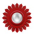 thumbnail image 1 of Hickory Manor HM9723ACRD Miroir Starburst - Rouge Chinois Antique, 1 of 1