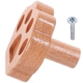 thumbnail image 1 of UPGRATOR Dresser Knobs Wood Replacement Drawer Knob Light Brown 1Pcs, 1 of 5