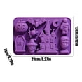 thumbnail image 3 of Halloween Chocolate Candy Silicone Mold Halloween Molds Castle Pumpkin Tombstone Skull Witch Hat Gummy Jello Baking Mold for DIY Ice Cube Sugar Halloween Party Cupcake Topper Cake Decorating, 3 of 6