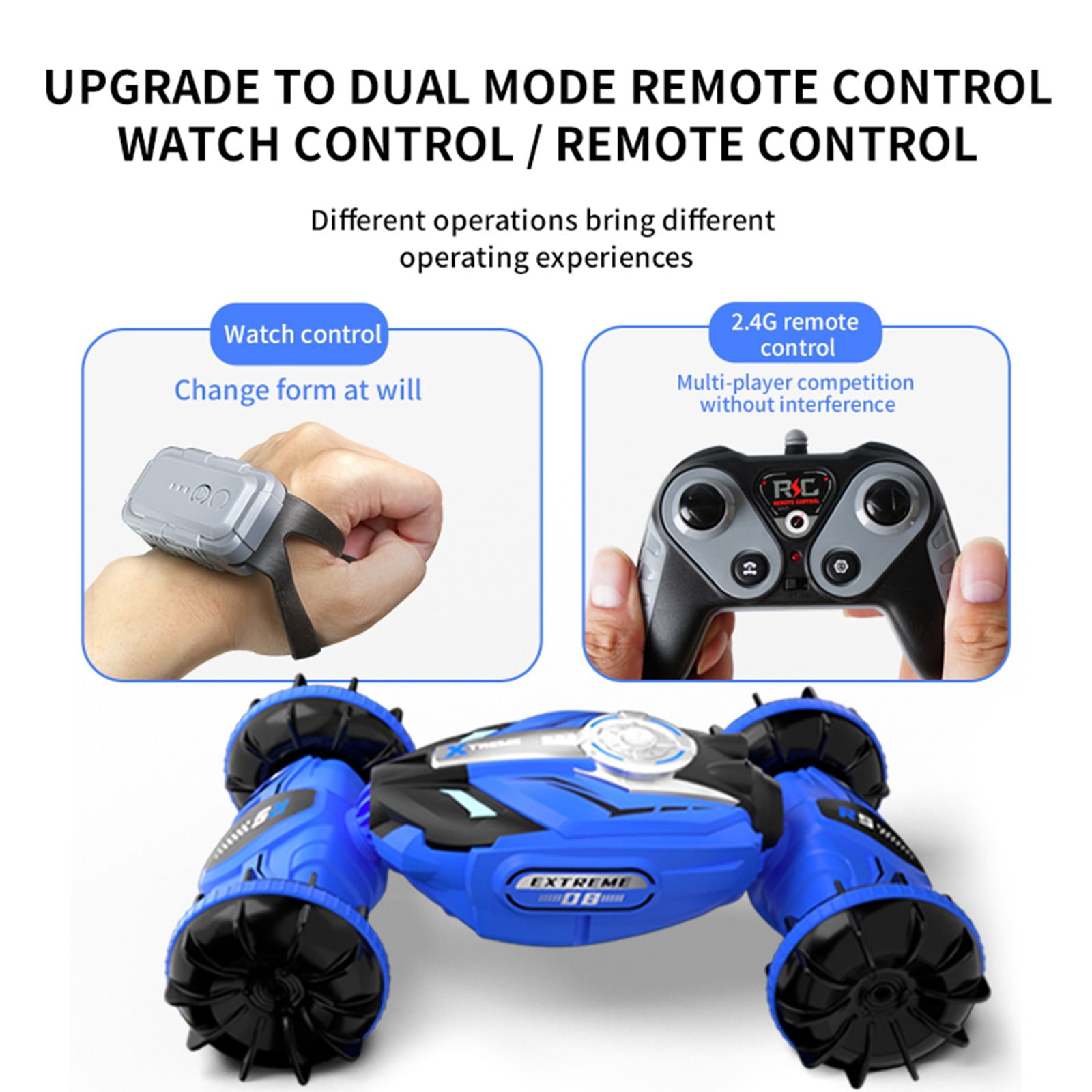 Dmlowu Remote Control Cars - Gesture Sensor/Handle Remote Control Toy Cars, Shockproof Chargable Off-Road Climbing Rc Cars Toys Gift for Christmas Holiday Birthday Party