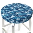 thumbnail image 3 of Disketp Sea Water Wave Funda Redonda para Taburete, Funda de Cojín para Silla de Bar Suave y Elástica-14 inch, 3 of 7