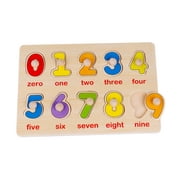 Toysters 10-Piece Wooden Chunky Numbers Peg Puzzle for Toddlers |  Counting Numbers, Math Wood Puzzle Game
