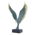 thumbnail image 6 of Nordic Wing Statue Resin Sculpture Statue Ornaments Modern Living Room Decoration Desktop Abstract Crafts Champagne Blue, 6 of 8