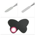 thumbnail image 3 of Unique Bargains 1 Set Foundation Spatula and Palette Set Butterfly Shape Makeup Artist Tools Black Pink, 3 of 5