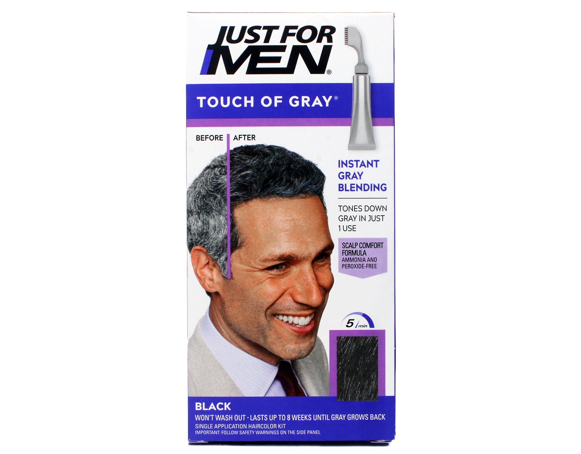 Just For Men, Men's Hair Color, Black, Salt & Pepper Gray
